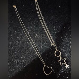 2 James Avery Silver necklaces- Stars and Heart